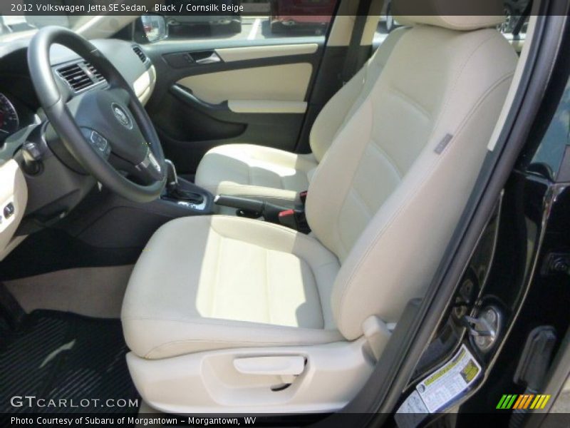 Black / Cornsilk Beige 2012 Volkswagen Jetta SE Sedan