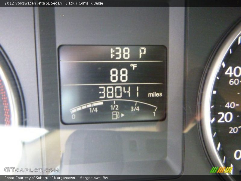 Black / Cornsilk Beige 2012 Volkswagen Jetta SE Sedan