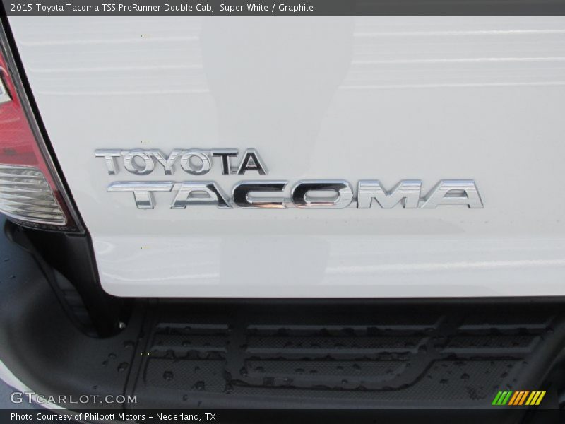 Super White / Graphite 2015 Toyota Tacoma TSS PreRunner Double Cab