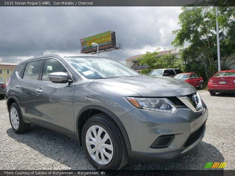 Gun Metallic / Charcoal 2015 Nissan Rogue S AWD