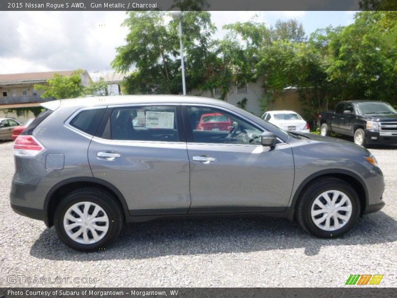 Gun Metallic / Charcoal 2015 Nissan Rogue S AWD