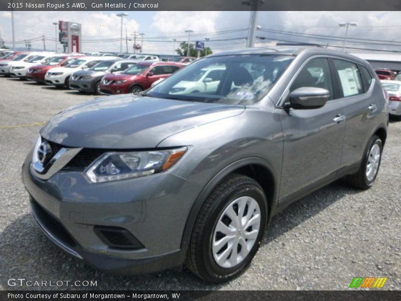 Gun Metallic / Charcoal 2015 Nissan Rogue S AWD