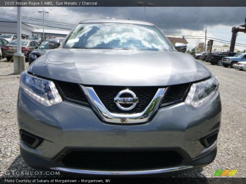 Gun Metallic / Charcoal 2015 Nissan Rogue S AWD