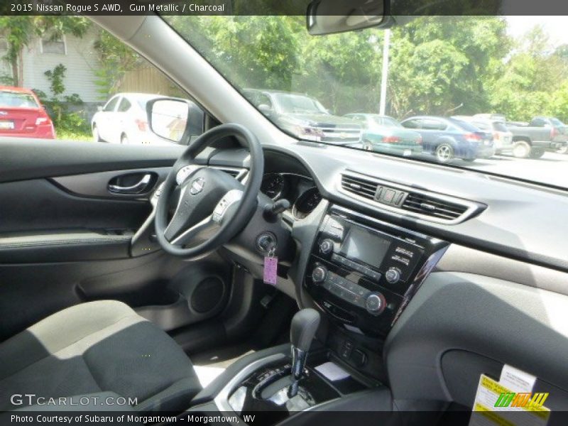 Gun Metallic / Charcoal 2015 Nissan Rogue S AWD