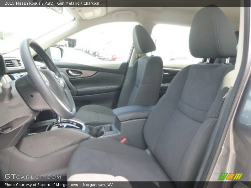Gun Metallic / Charcoal 2015 Nissan Rogue S AWD