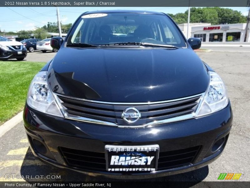 Super Black / Charcoal 2012 Nissan Versa 1.8 S Hatchback