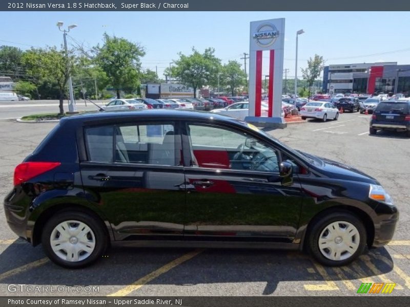Super Black / Charcoal 2012 Nissan Versa 1.8 S Hatchback