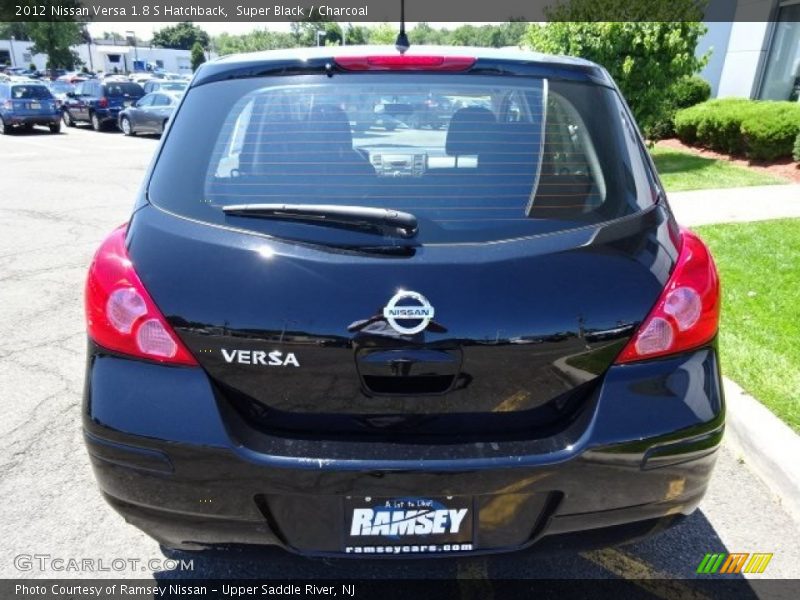 Super Black / Charcoal 2012 Nissan Versa 1.8 S Hatchback