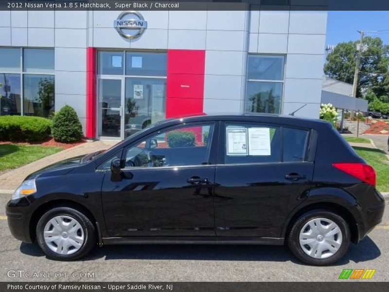 Super Black / Charcoal 2012 Nissan Versa 1.8 S Hatchback