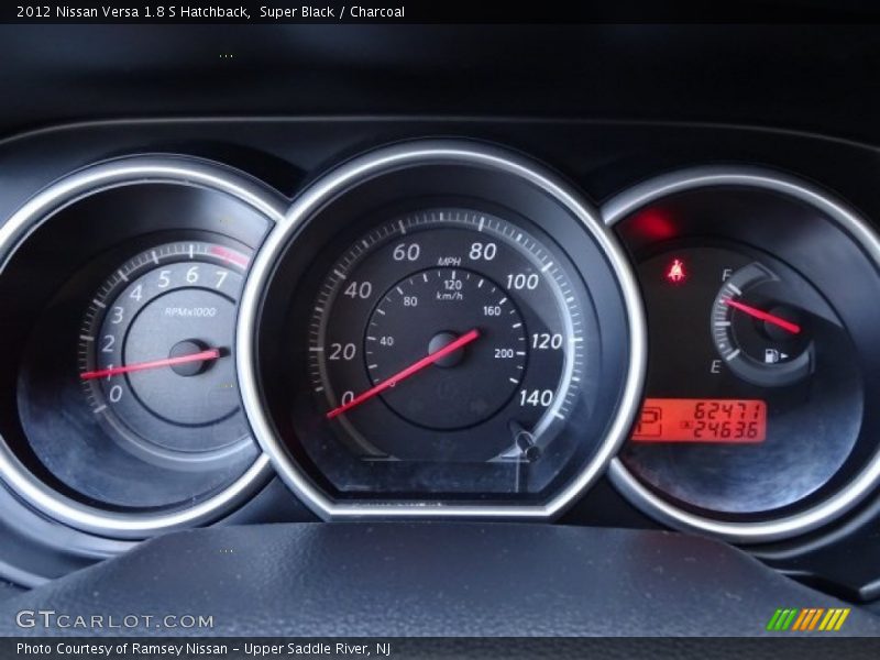 Super Black / Charcoal 2012 Nissan Versa 1.8 S Hatchback