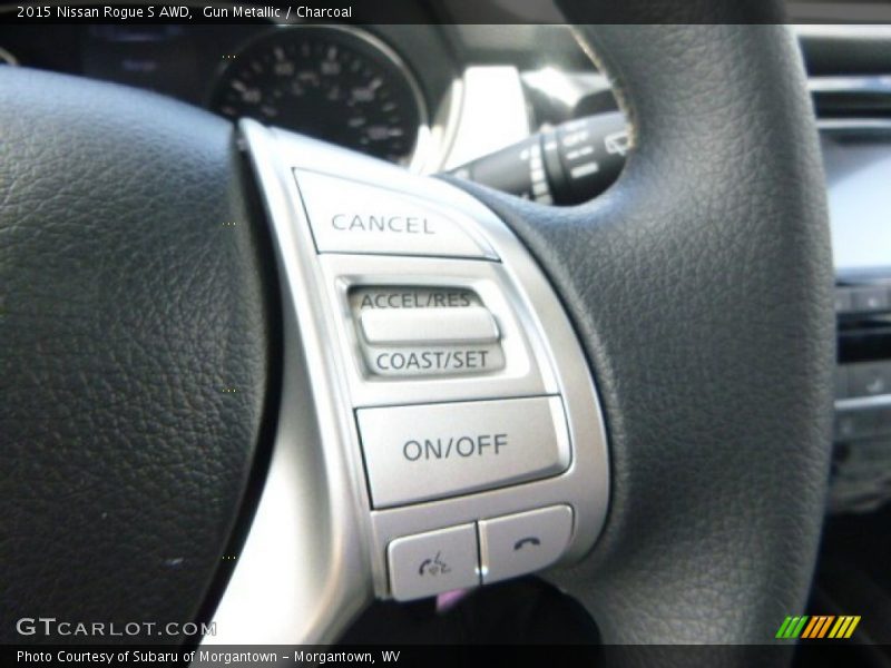 Gun Metallic / Charcoal 2015 Nissan Rogue S AWD