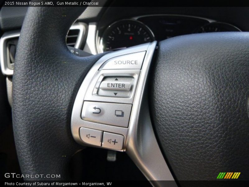 Gun Metallic / Charcoal 2015 Nissan Rogue S AWD