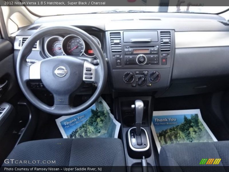 Super Black / Charcoal 2012 Nissan Versa 1.8 S Hatchback