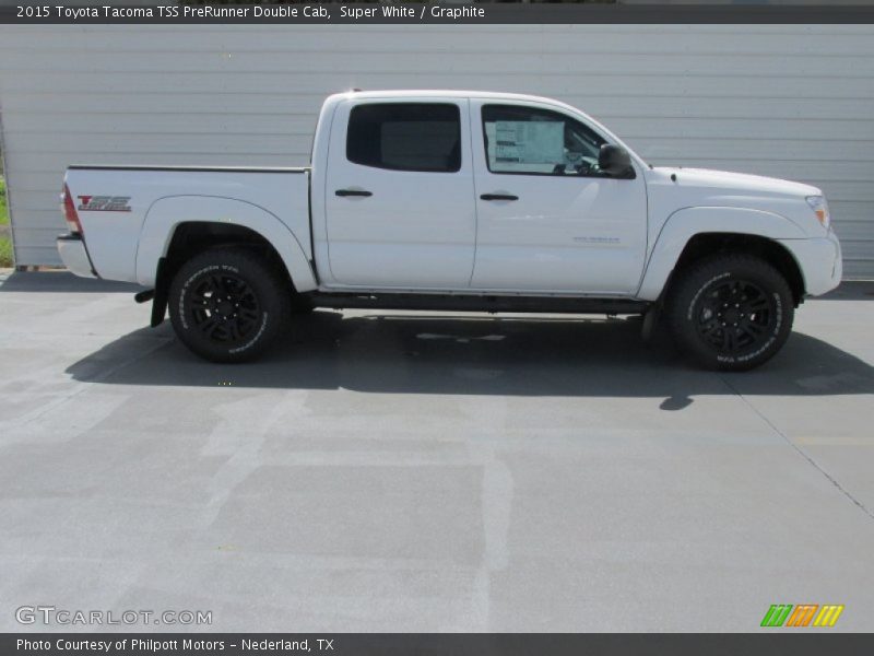 Super White / Graphite 2015 Toyota Tacoma TSS PreRunner Double Cab