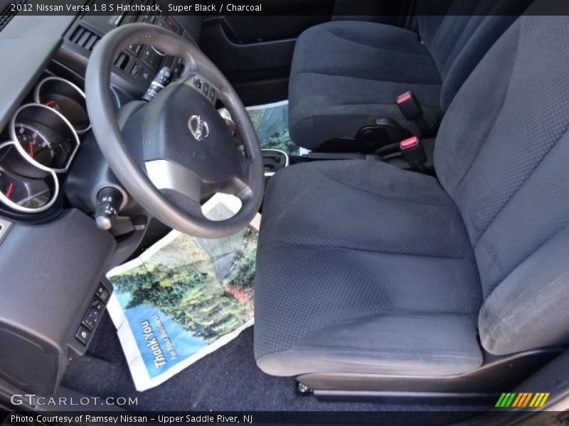 Super Black / Charcoal 2012 Nissan Versa 1.8 S Hatchback