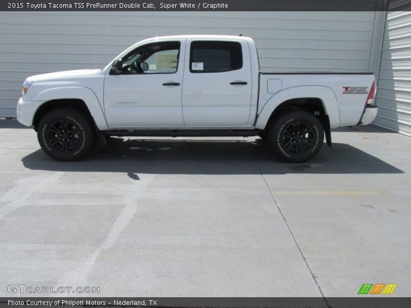 Super White / Graphite 2015 Toyota Tacoma TSS PreRunner Double Cab