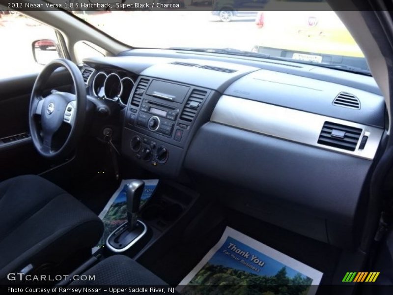 Super Black / Charcoal 2012 Nissan Versa 1.8 S Hatchback