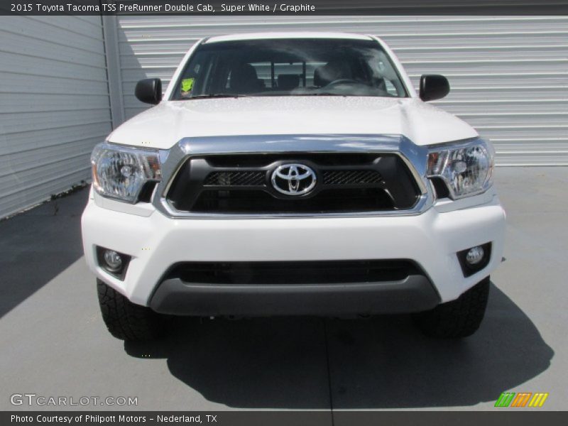 Super White / Graphite 2015 Toyota Tacoma TSS PreRunner Double Cab