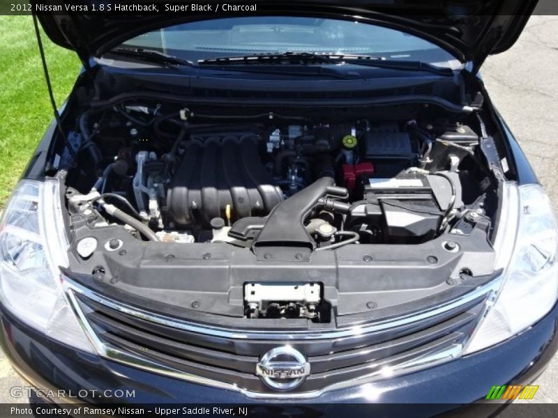 Super Black / Charcoal 2012 Nissan Versa 1.8 S Hatchback