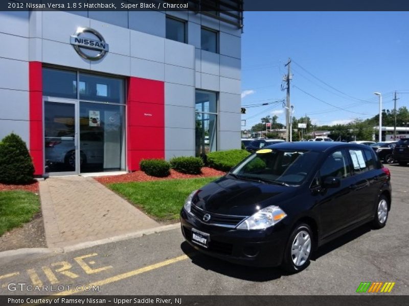 Super Black / Charcoal 2012 Nissan Versa 1.8 S Hatchback