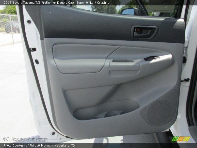 Super White / Graphite 2015 Toyota Tacoma TSS PreRunner Double Cab