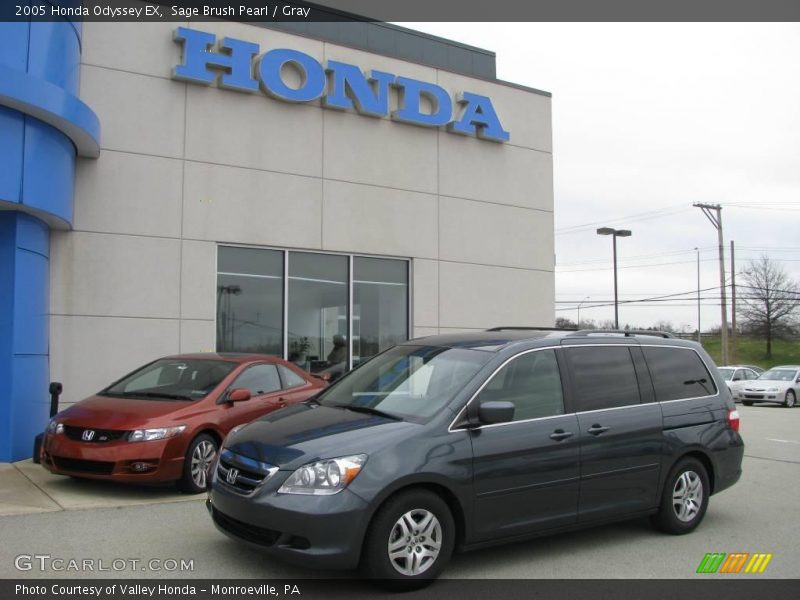 Sage Brush Pearl / Gray 2005 Honda Odyssey EX