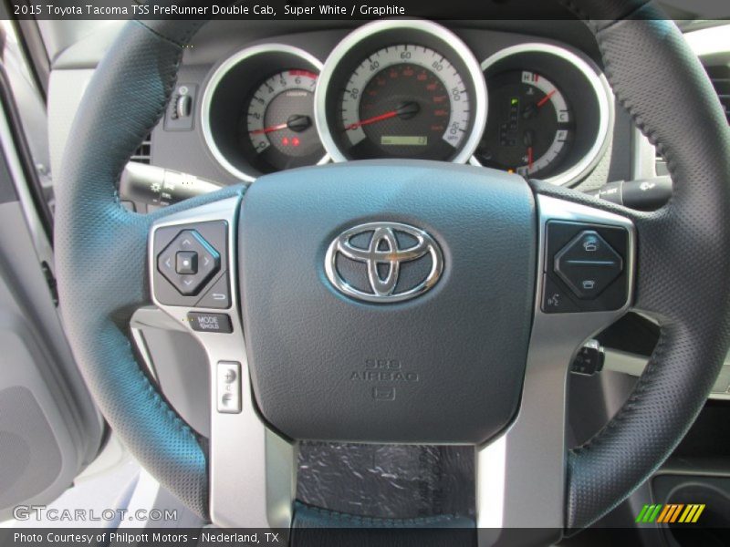 Super White / Graphite 2015 Toyota Tacoma TSS PreRunner Double Cab