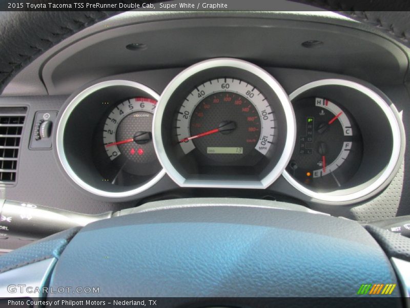 Super White / Graphite 2015 Toyota Tacoma TSS PreRunner Double Cab