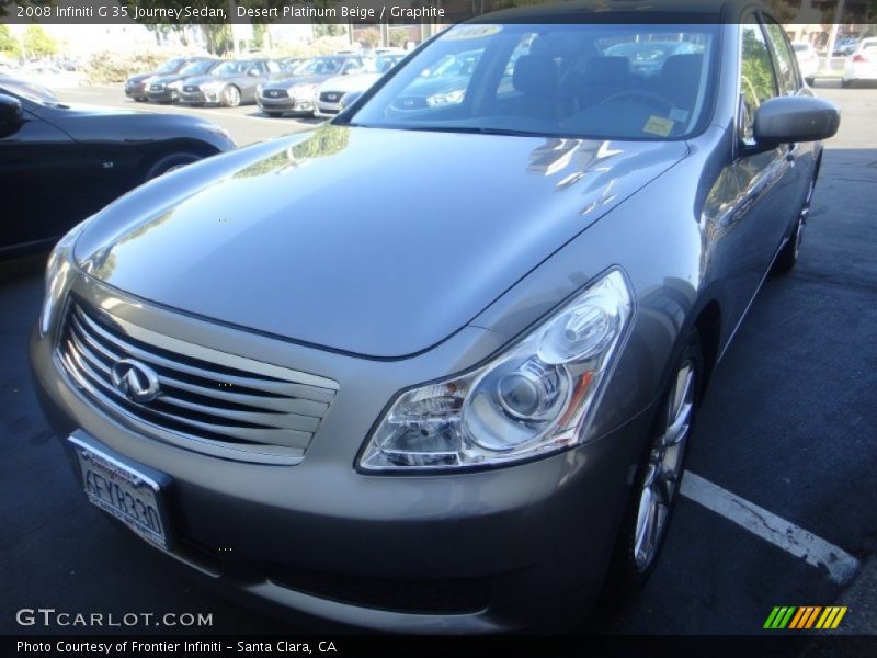 Desert Platinum Beige / Graphite 2008 Infiniti G 35 Journey Sedan