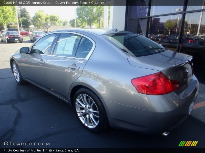 Desert Platinum Beige / Graphite 2008 Infiniti G 35 Journey Sedan