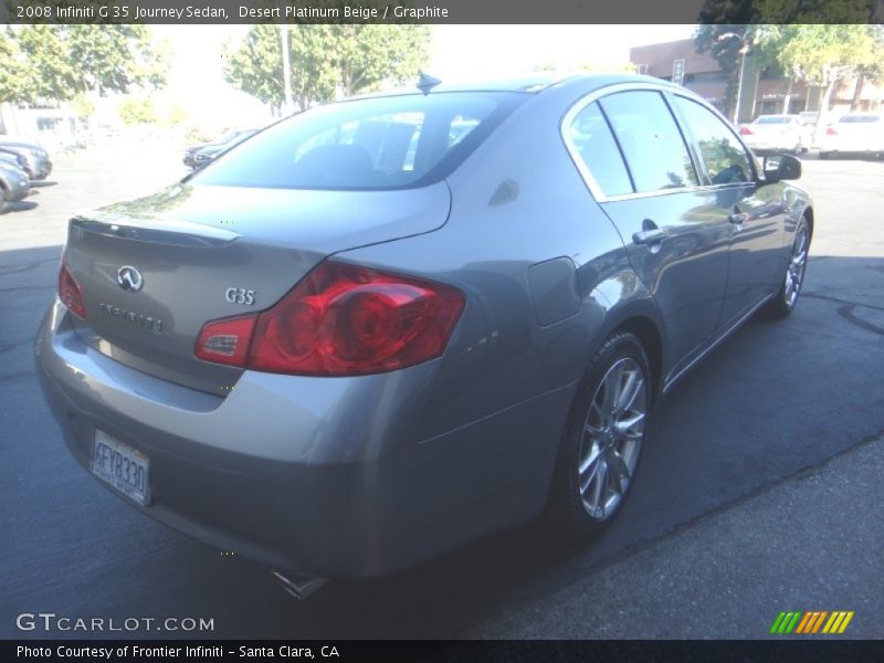 Desert Platinum Beige / Graphite 2008 Infiniti G 35 Journey Sedan