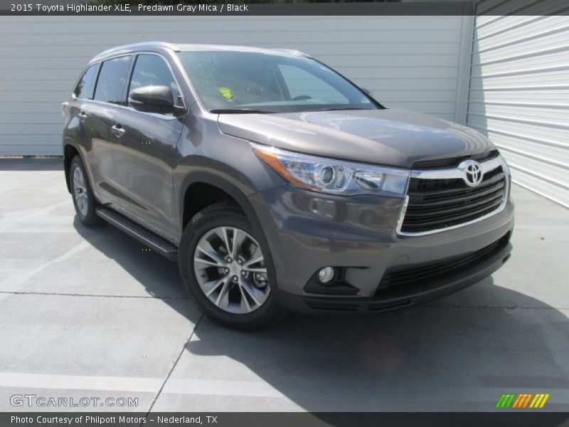 Predawn Gray Mica / Black 2015 Toyota Highlander XLE