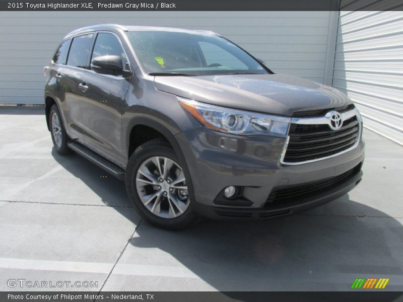 Predawn Gray Mica / Black 2015 Toyota Highlander XLE