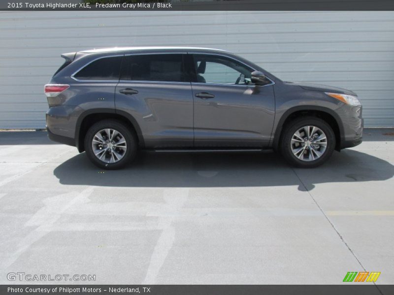 Predawn Gray Mica / Black 2015 Toyota Highlander XLE