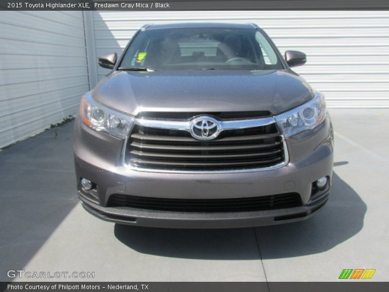 Predawn Gray Mica / Black 2015 Toyota Highlander XLE