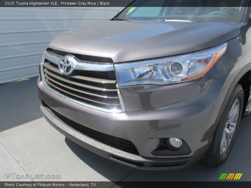 Predawn Gray Mica / Black 2015 Toyota Highlander XLE