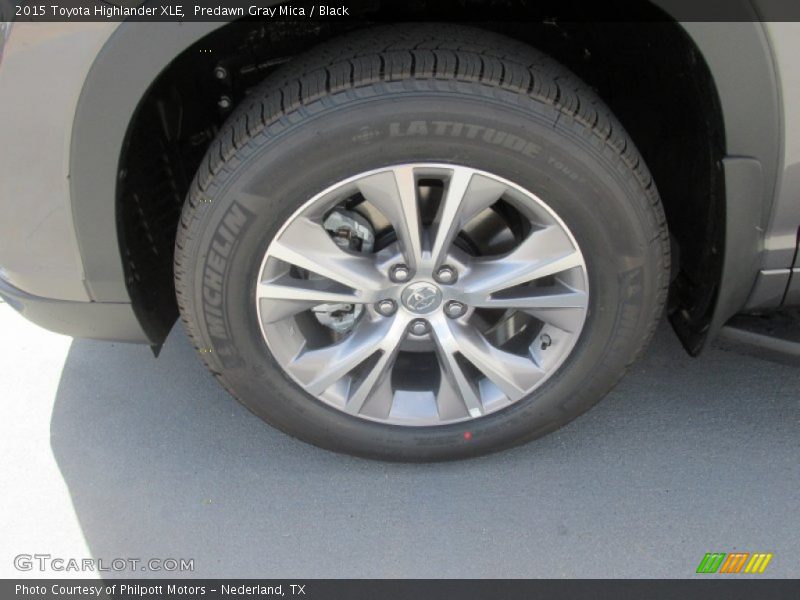 Predawn Gray Mica / Black 2015 Toyota Highlander XLE