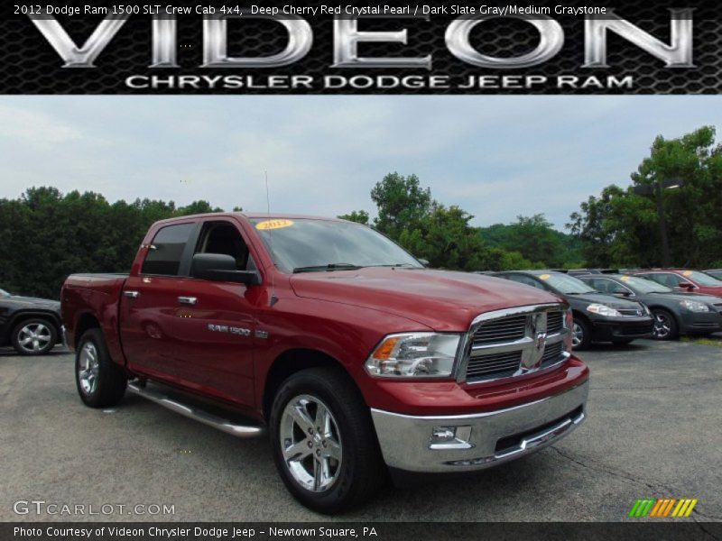 Deep Cherry Red Crystal Pearl / Dark Slate Gray/Medium Graystone 2012 Dodge Ram 1500 SLT Crew Cab 4x4