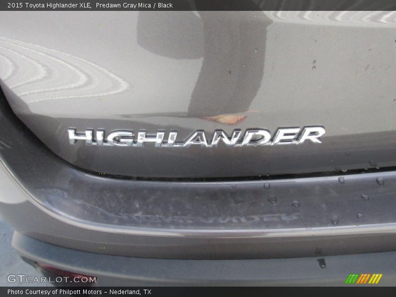 Predawn Gray Mica / Black 2015 Toyota Highlander XLE