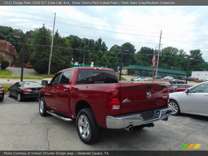 Deep Cherry Red Crystal Pearl / Dark Slate Gray/Medium Graystone 2012 Dodge Ram 1500 SLT Crew Cab 4x4