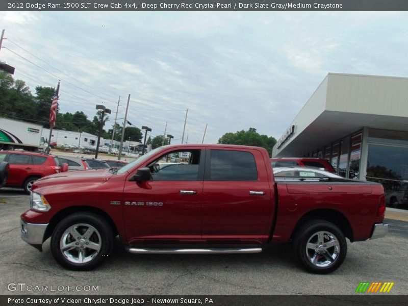 Deep Cherry Red Crystal Pearl / Dark Slate Gray/Medium Graystone 2012 Dodge Ram 1500 SLT Crew Cab 4x4