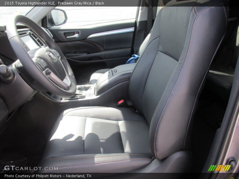 Predawn Gray Mica / Black 2015 Toyota Highlander XLE