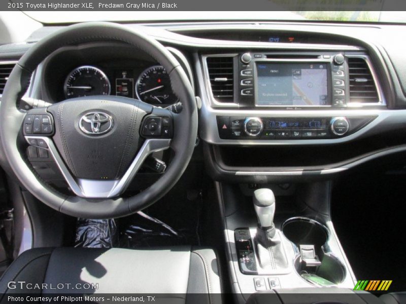 Predawn Gray Mica / Black 2015 Toyota Highlander XLE