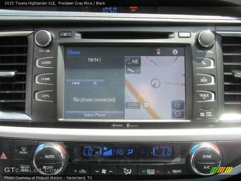 Predawn Gray Mica / Black 2015 Toyota Highlander XLE