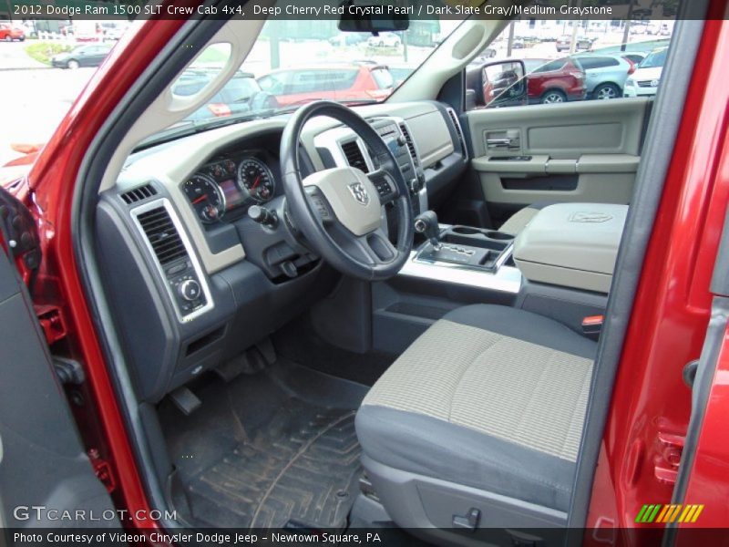 Deep Cherry Red Crystal Pearl / Dark Slate Gray/Medium Graystone 2012 Dodge Ram 1500 SLT Crew Cab 4x4