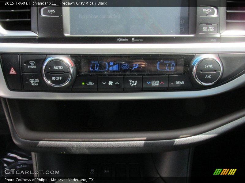 Predawn Gray Mica / Black 2015 Toyota Highlander XLE
