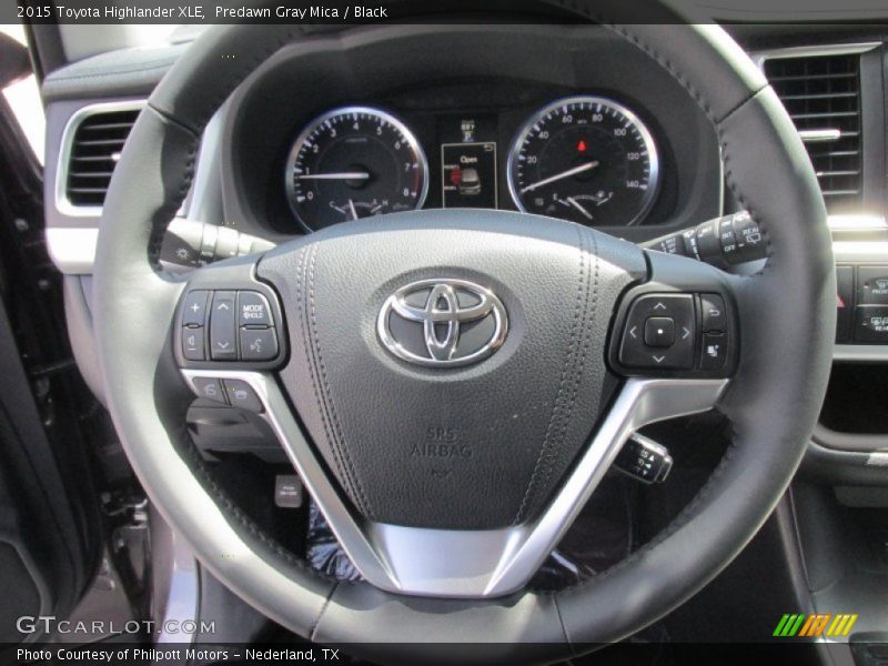 Predawn Gray Mica / Black 2015 Toyota Highlander XLE