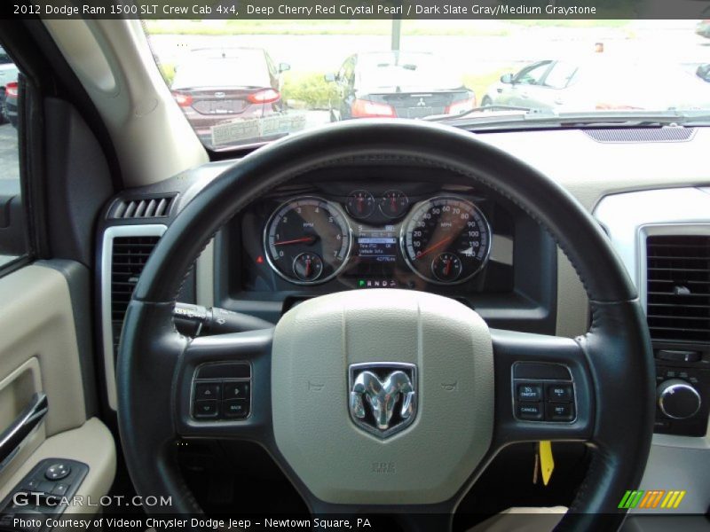 Deep Cherry Red Crystal Pearl / Dark Slate Gray/Medium Graystone 2012 Dodge Ram 1500 SLT Crew Cab 4x4