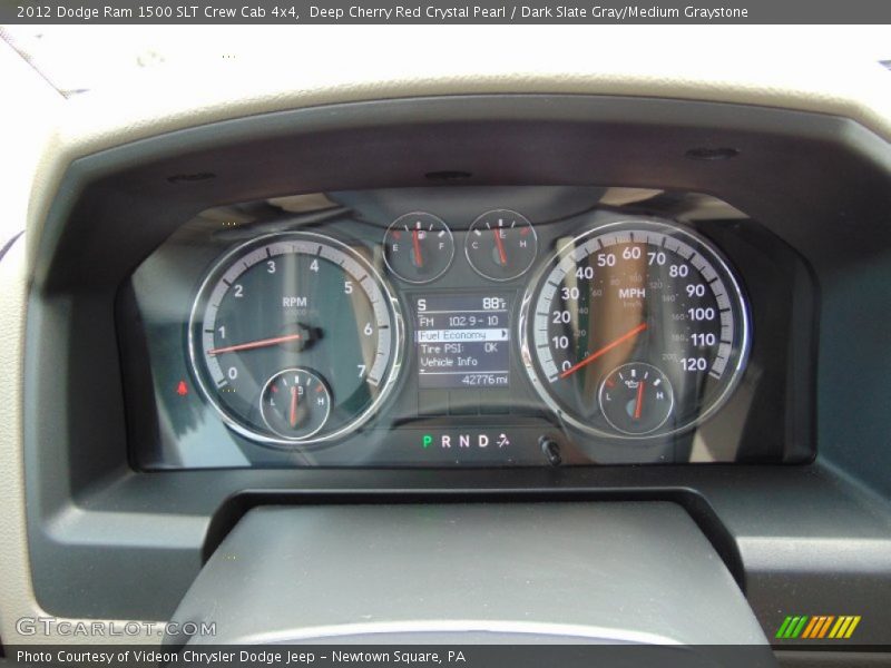 Deep Cherry Red Crystal Pearl / Dark Slate Gray/Medium Graystone 2012 Dodge Ram 1500 SLT Crew Cab 4x4