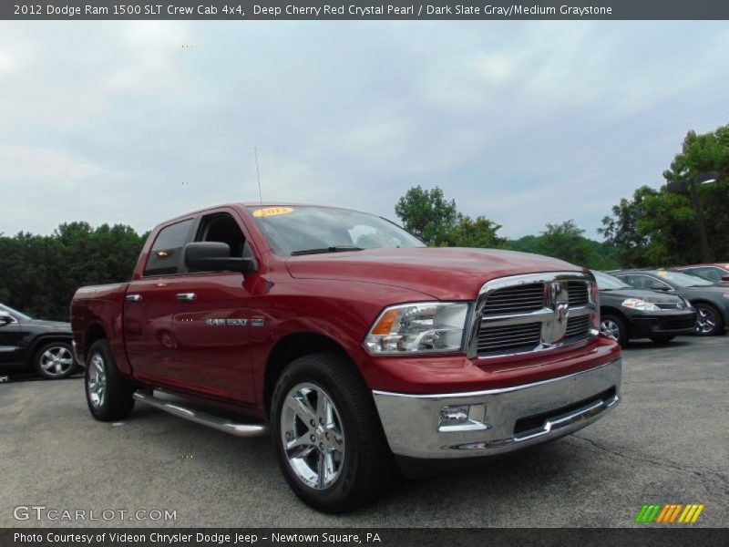 Deep Cherry Red Crystal Pearl / Dark Slate Gray/Medium Graystone 2012 Dodge Ram 1500 SLT Crew Cab 4x4